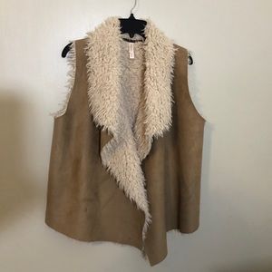 Suede Fur Vest M/L